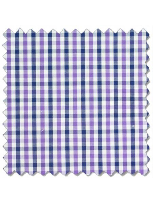 Box Bay Saybrook, Indigo-Lilac Check