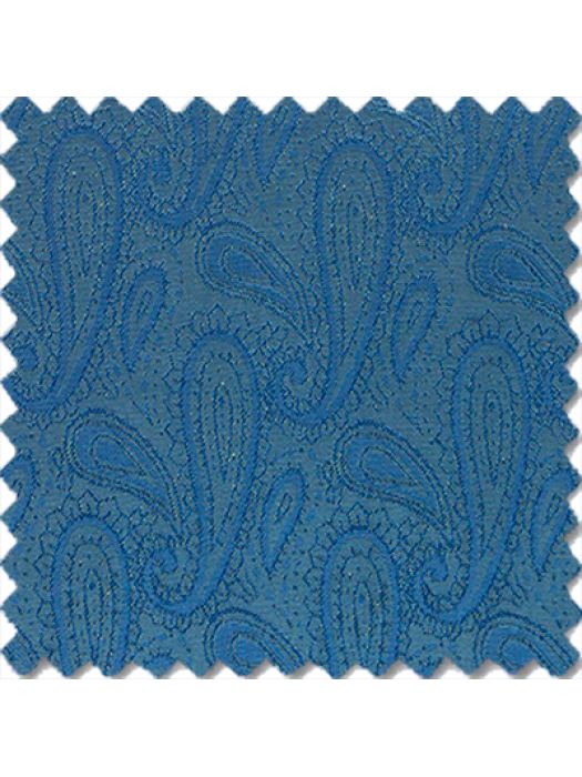 Steel Blue Scroll Jacquard