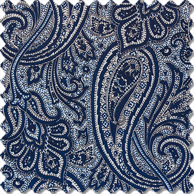 Large Paisley, Marine Blue