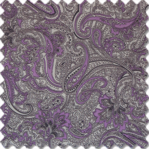Amethyst Silver Ornate Paisley