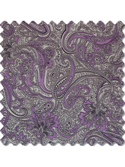 Amethyst Silver Ornate Paisley