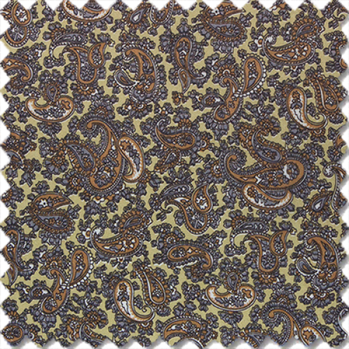 Golden Moss Micro-Paisley