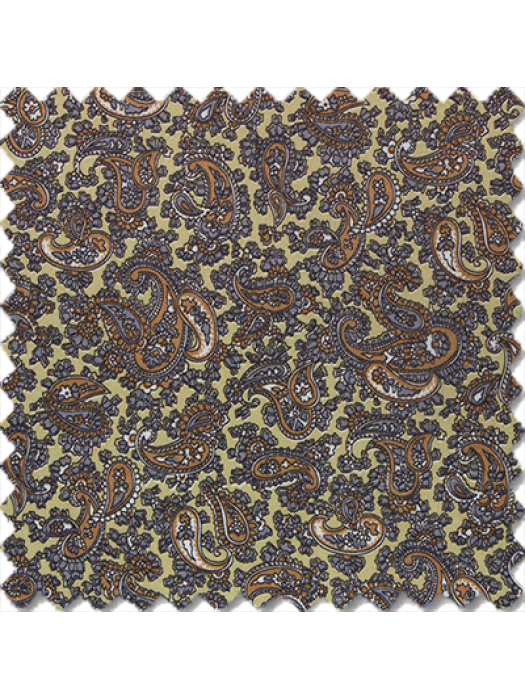 Golden Moss Micro-Paisley