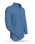 Limerick, linen Light Petrol classic business shirt