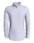Dublin, linen Blue Fog classic business shirt
