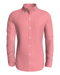 Kvadraturen Terracotta Base Red classic business shirt