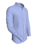 Xico, Blue and Royal Multicolor Gingham checks classic business shirt