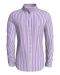 OSLO - Sandvika Teal &amp; Lavender Bold Stripe on White classic business shirt
