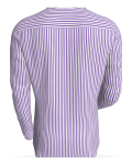 OSLO - Sandvika Teal &amp; Lavender Bold Stripe on White classic business shirt