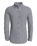 Bog Dale Mini Gingham, Black classic business shirt