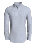 OSLO - Kvadraturen Sky Check (White Base)-(#92) classic business shirt