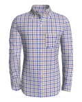 Briskeby Blue Base, Indigo &amp; Sand classic business shirt