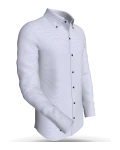OSLO - Oslofjord Dark Blue Textured Slub Stripe classic business shirt