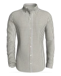 Bay Boulevard Gingham, Tobacco classic business shirt