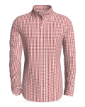 Bay Boulevard Gingham, Red classic business shirt