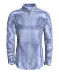 Bay Boulevard Gingham, Royal Blue classic business shirt