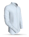 Bog Pass Checks, Sky Blue classic business shirt