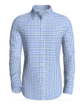 Bog Pass Checks, Royal Blue classic business shirt