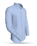 Bog Pass Checks, Royal Blue classic business shirt