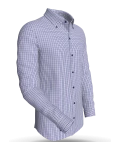 Box Bay Saybrook, Indigo-Lilac Check classic business shirt