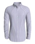 East Rail Alternating Stripes, Indigo &amp; Lilac classic business shirt