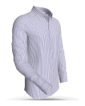 East Rail Alternating Stripes, Indigo &amp; Lilac classic business shirt