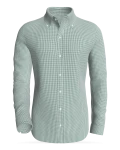 Bog Dale Mini Gingham, Green classic business shirt