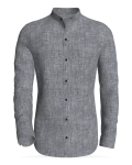 Dublin, linen Black classic business shirt