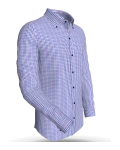 Delicias Royal &amp; Lavender Grid classic business shirt