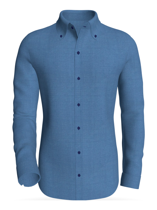 Limerick, linen Light Petrol classic business shirt