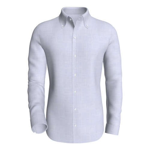 Dublin, linen Blue Fog classic business shirt
