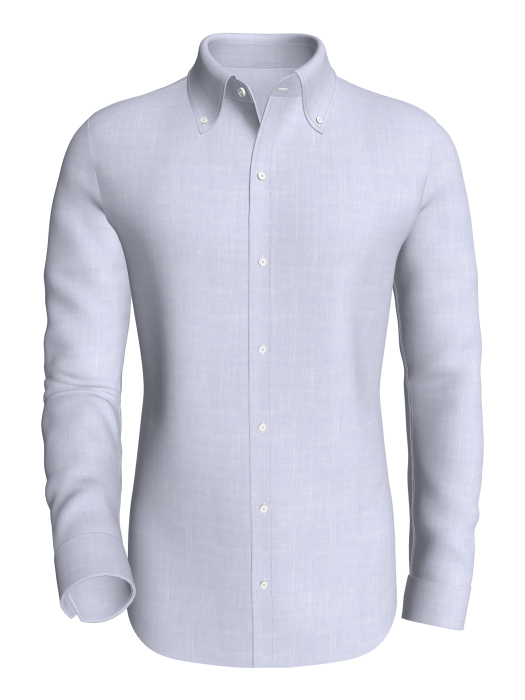Dublin, linen Blue Fog classic business shirt