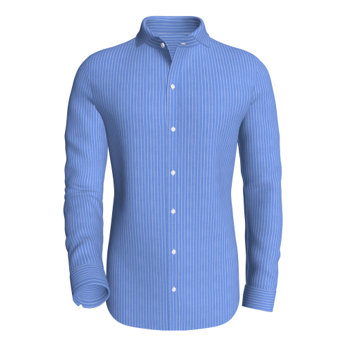 Apodaca, Azure Multi-Track Stripe classic business shirt
