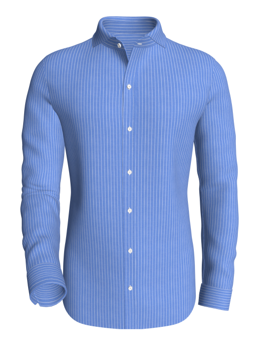 Apodaca, Azure Multi-Track Stripe classic business shirt