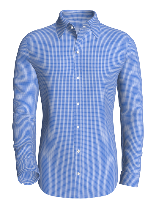 Mischief, Sky Blue Micro-Grid classic business shirt