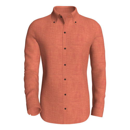 Terracotta Summer Linen classic business shirt