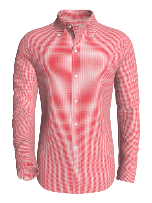 Kvadraturen Terracotta Base Red classic business shirt