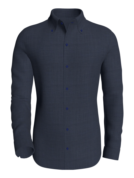 Limerick, Linen Dark Marine classic business shirt