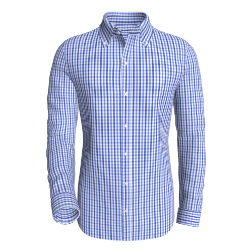 Xico, Blue and Royal Multicolor Gingham checks classic business shirt