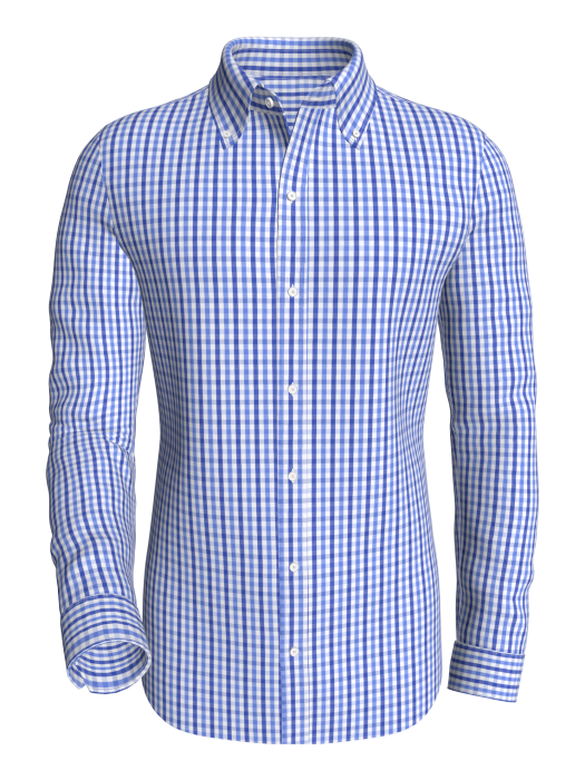 Xico, Blue and Royal Multicolor Gingham checks classic business shirt