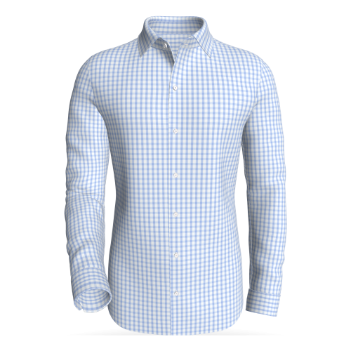 Bay Boulevard Gingham, SkyBlue classic business shirt