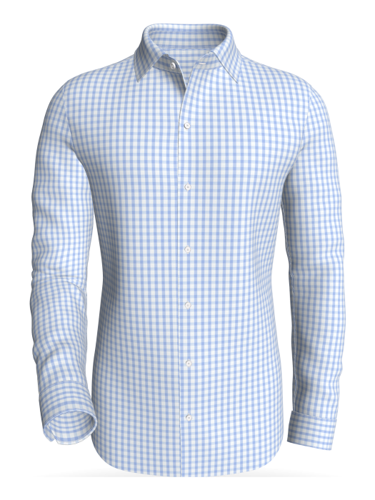Bay Boulevard Gingham, SkyBlue classic business shirt