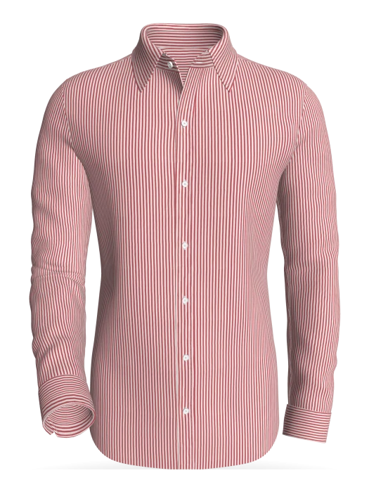 OSLO - Storgata Pinstripe, Coral-(#88) classic business shirt