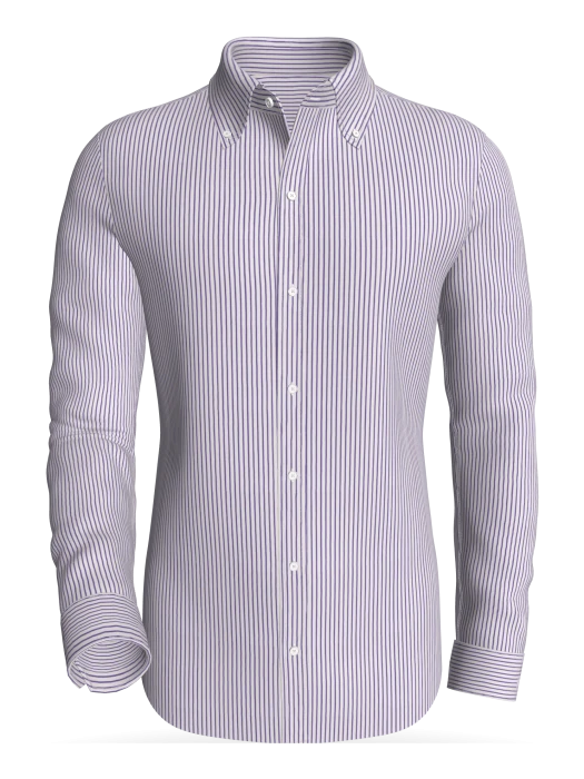 OSLO - Parkveien Lavender Mist Stripe- (#86) classic business shirt