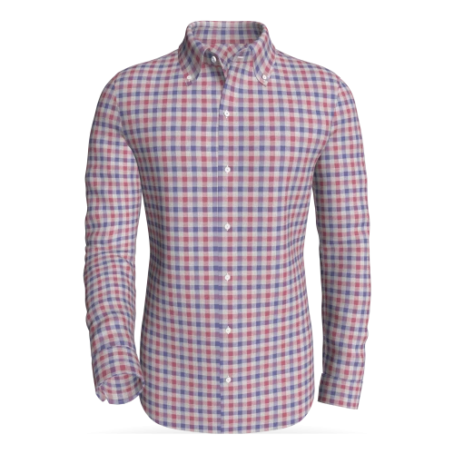 Briskeby Dusty Rose &amp; Blue classic business shirt