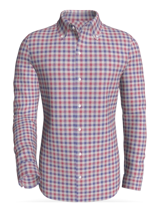 Briskeby Dusty Rose &amp; Blue classic business shirt