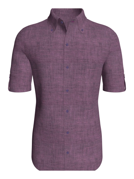 Dublin, linen Purple classic business shirt