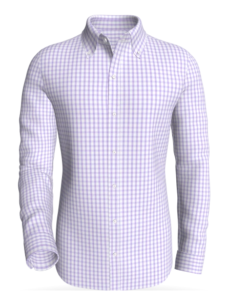 Bay Boulevard Gingham, Soft Lavender classic business shirt
