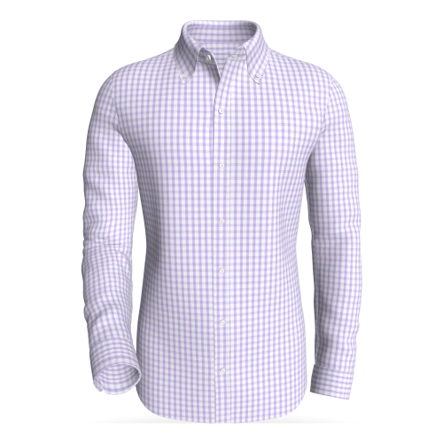 Bay Boulevard Gingham, Soft Lavender classic business shirt