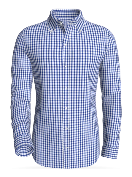 Bay Boulevard Gingham, Royal Blue classic business shirt
